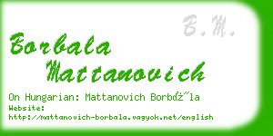 borbala mattanovich business card